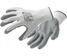 Hogert Technik GLAN nitrilu dengtos apsauginės pirštinės baltos/šviesiai pilkos 11