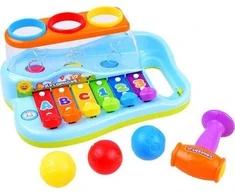 HOLA ŠVIETIMO CYMBBALS + rutuliukas ir plaktukas IN0001