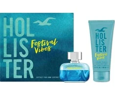 Festival Vibes Set Hollister: Festival Vibes Dušo želė &amp; Šampūnas 2-In-1, 100 ml + Festival Vibes Eau De Toilette For Men, 50 ml