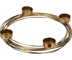 Home Styling Collection Žvakidė metalinas auksinis už 4 žvakes 28x3,5 cm