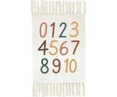 Home Styling Collection Carpet Vaikiškas kilimas Raidės, skaičiai, su kutais, 60 x 90 cm