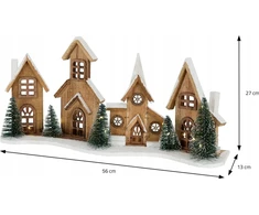 Home Styling Collection Figūrėlė pagaminta iš eglės su LED nameliais, 56 x 27 cm