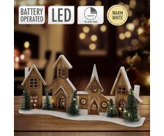 Home Styling Collection Figūrėlė pagaminta iš eglės su LED nameliais, 56 x 27 cm