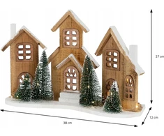 Home Styling Collection Figūrėlė iš eglės su LED nameliais, 38 x 27 cm