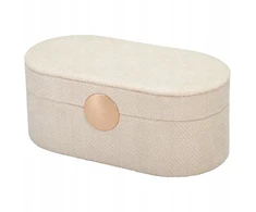 Home Styling Collection GLINT papuošalų dėžutė su veidrodžiu, balta spalva, 25 cm
