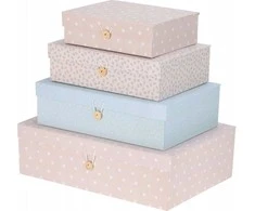 Home Styling Collection PIECES Įvairių dydžių kartoninių daiktadėžių rinkinys, 4 vnt.
