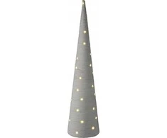 Home Styling Collection Kalėdų eglutės kūgis iš medžiagos su LED, 80 cm