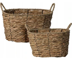 Home Styling Collection Sandėliavimo krepšeliai su rankenomis, jūržolių pynė, 2 vnt