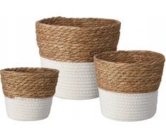 Home Styling Collection PIECES Ratano laikymo krepšeliai, 3 vnt