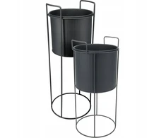 Home Styling Collection PIECES Metaliniai gėlių vazonai IDEM, 2 vnt.