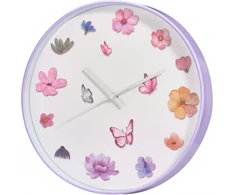 Home Styling Collection Sieninis laikrodis su gėlių motyvu, Ø 30 cm