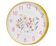 Home Styling Collection Sieninis laikrodis su gėlių motyvu, Ø 30 cm