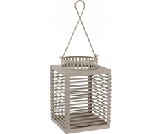 Home Styling Collection Metalinis žibintas su dekoratyvine rankena, pilkos spalvos