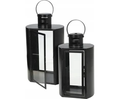 Home Styling Collection Juoda MINIMAL metalinis žibintas, 2 žibintai
