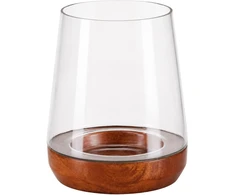 Home Styling Collection Žibintas su mediniu pagrindu, 20 cm