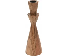 Home Styling Collection Medinė žvakidė, akacija, 22 cm