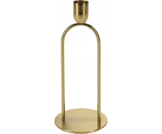 Home Styling Collection Metalinis dekoratyvinis žvakių laikiklis, auksinis, 20 cm