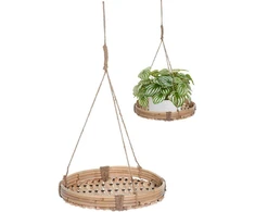 Home Styling Collection Pakabinamas stovas gėlėms bambukinis 25 cm