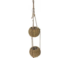 Home Styling Collection Pakabinamas gėlių vazonas dviem gėlėms, 72 cm