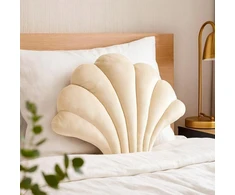 Home Styling Collection Decorative shell-shaped pillow MORNI, 43 x 33 cm