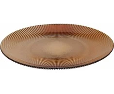 Home Styling Collection Stiklo serviravimo lėkštė 28 cm, gintaro spalvos