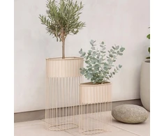Home Styling Collection 2 metalinių stovimų gėlių vazonų rinkinys SOFT FORM