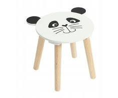 Home Styling Collection Medinė vaikiška taburetė SAFARI su gyvūnų motyvu, 28 cm