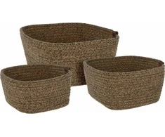Home Styling Collection Sandėliavimo krepšeliai, austi iš medvilnės, 3 vnt