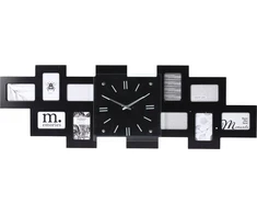 Home Styling Collection Sieninis laikrodis su 10 juodų nuotraukų rėmelių, 80 x 4 x 26 cm