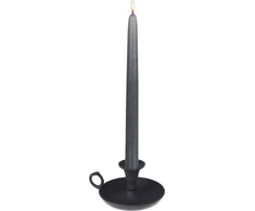Home Styling Collection Žvakidė aliuminis juoda 11x6,5 cm