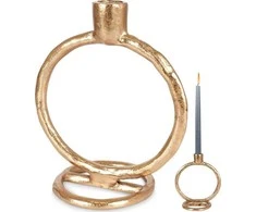 Home Styling Collection Žvakidė 19 cm Aliuminis Auksinis