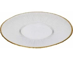 Home Styling Collection Essteller Lėkštė Serviravimo Lėkštė Stiklo Aukso 30 cm