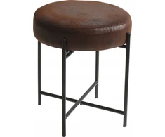 Home Styling Collection Apvali taburetė su metaliniu rėmu, Ø 36 cm