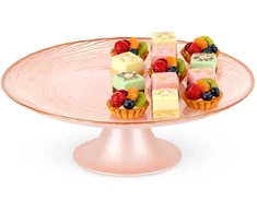 Home Styling Collection Elegantiška tortų lėkštė su stovu 21 cm rožinė
