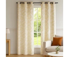 Home Styling Collection Užuolaida su blyškių lapų raštu ANER, 260 x 140 cm