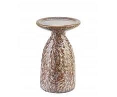 Mondex Since 1986R Namų stiliaus kolekcija YARINE BEIGE Świecznik 10,5x8,5x16,5 cm