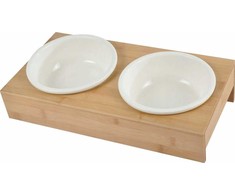 Homea Ceramiczne miski šuniui, Ø 16 cm, na bambusowym stojaku