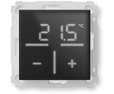 Homematic IP stiklinis sieninis termostatas, juodas