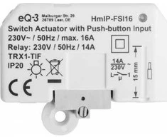 eQ-3 HomeMatic IP Namų IP Schaltaktor mit Tastereingang – Unterputz