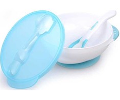 Homla Kidsme bowl with suction cup lid and thermo spoon Aquamarine from 9 months 9832AQ
