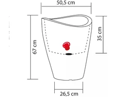 Honeywell Plastikinis vazonas Scheurich, Ø50.5 cm