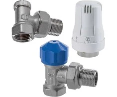 Honeywell Radiatoriaus komplektas - kampinė versija DN15 (termostatinė galvutė + termostatinis vožtuvas + atbulinis vožtuvas)