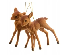 Hoptimist Nežinomas Eglutės žaisliukas Reindeer, rudas, 7.5 cm, 2 vnt.