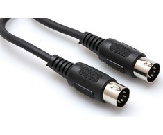 Hosa - 1,5 m juodas MIDI laidas