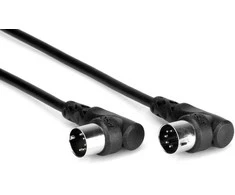 Hosa - 3m kampinis MIDI laidas, juodas