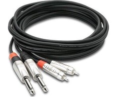 Hosa - Kabelis PRO 2 x TS 6,35mm - 2 x RCA 3m