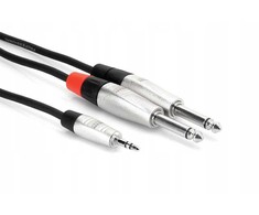 Hosa - Kabelis PRO TRS 3.5mm - 2 x TS 6.35mm 3m