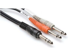 Hosa - TRS 6.35 intarpas - 2 x TS 6.35 2m