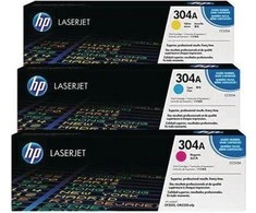 Hewlett Packard (HP) Toneris HP 304A CMY originalus rinkinys (CF372AM)