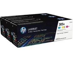 Hewlett Packard (HP) Toneris HP 305A CMY originalus rinkinys (CF370AM)